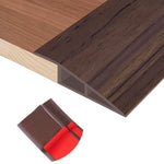 HASTHIP® Wooden Floor Gap Trim Strip 3.3FT PVC Transition Strip for 1-10mm Depth, Simulation Wood Grain Design, Peel and Stick Self Adhesive Edge Smoother Trim for Gaping Height Difference