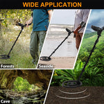 HASTHIP® Metal Detector Outdoor Metal Detector LCD Metal Detector Professional Highly Sensitive Metal Detector Retractable Industrial Metal Detector for Golden, Copper,Aluminio, Lead, Zinc and More