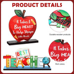 HASTHIP Teacher Appreciation Table Centerpieces for Desks and Classrooms 3 Pack Wooden Décor | Gift for Educators