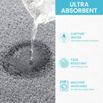HASTHIP Bathroom Floor Mats Set for Bathroom and Kitchen with 3 Sizes | Memory Foam Anti Slip Quick Dry Mats