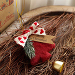 HASTHIP Christmas Tree Ornament for Home and Car Decor featuring Golden Bell and Red Plush 14x23cm