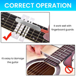 HASTHIP Fret End File for Guitar Repair with 7.2 in Anti Slip Handle and 2 Fret Guards | Stainless Steel Tool for Electric and Acoustic Guitars