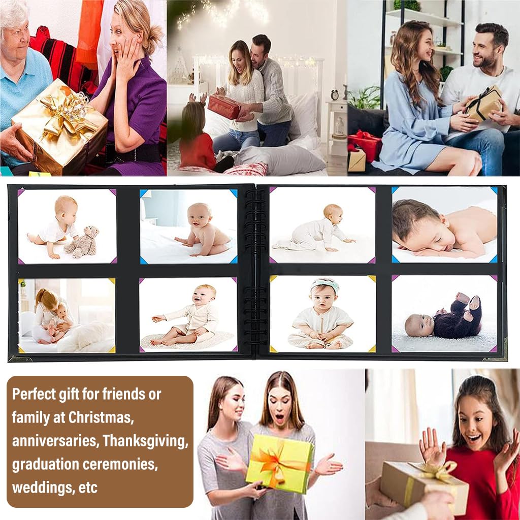 DIY Scrapbook Photo Album Kit, Anniversary Gift for Couple Special, A4 DIY Wedding Album Set with Color Stickers, Color Pen, Graduations Album Memory Photo Album, 80Pages/40Sheet