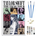 HASTHIP Taylor Swift Paint by Numbers Kit for Adults with Acrylic Paints 16x24 inch | DIY Wall Art Gift
