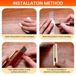 HASTHIP Closet Door Bar Handles for Cabinets and Drawers featuring No Drill Adhesive 8.2 in Golden Aluminum Design