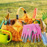 HASTHIP Kids Gardening Gloves for Outdoor Play with Protective Rubber Coating | 3 Pairs for Ages 5–9