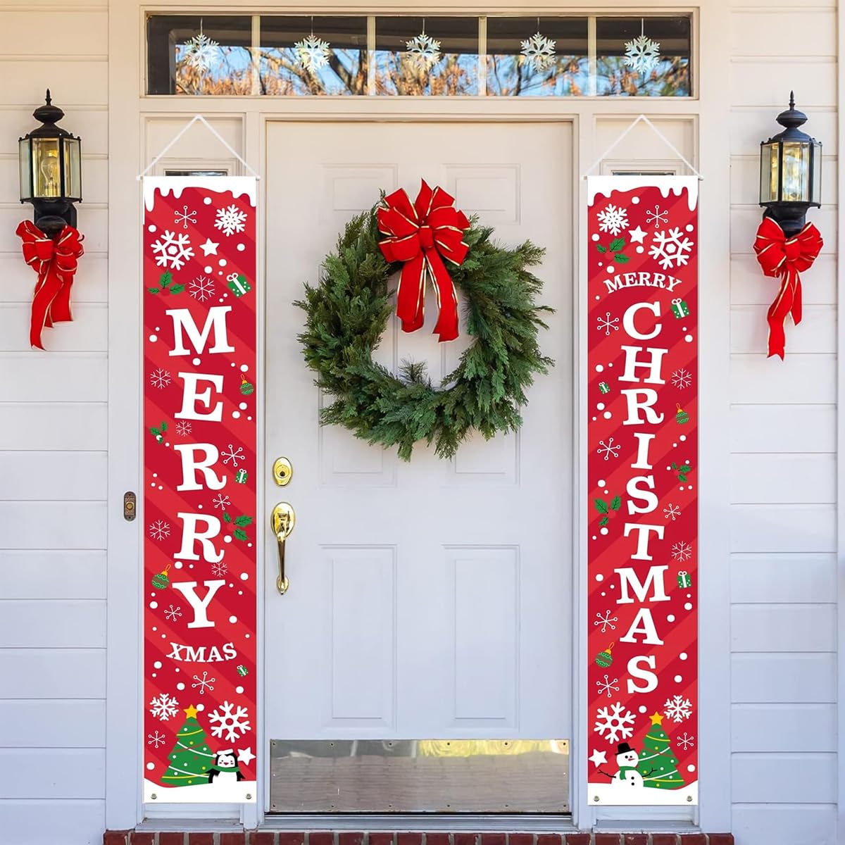 HASTHIP Christmas Decorations for Door and Wall featuring 5.9ft Hanging Banner | Oxford Cloth