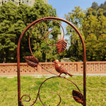 HASTHIP Garden Trellis for Climbing Plants 28cm x 153cm featuring Butterfly and Bird Cast Iron Design