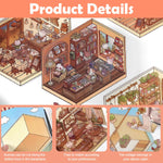 HASTHIP 3D House Stickers for DIY Scene Crafts with Tweezer featuring PET Material | 4 Pcs Set