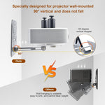 HASTHIP® Soporte Proyector 3 en 1, Trípode Ajustable Plegable con Rosca 1/4'', Montaje de Escritorio Pared Techo, Rotación 360° Compatible con Proyectores Cámaras y Webcams