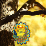 HASTHIP Diwali Door Hanging for Home and Party Decor with Rope 9.84 in Wood Peacock Sign