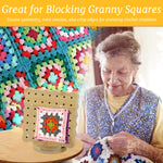 HASTHIP Crochet Blocking Board Set for Granny Squares with 4in Steel Pins and Yarn Needles