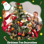 HASTHIP Mini Christmas Stockings for Tableware and Tree Decoration featuring Felt Material 20PCS Set | Festive Red Holiday Utensil Holders
