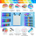 HASTHIP Kids Art Painting Kit 208 Pieces with Folding Easel and Safe Colors for Creative Fun