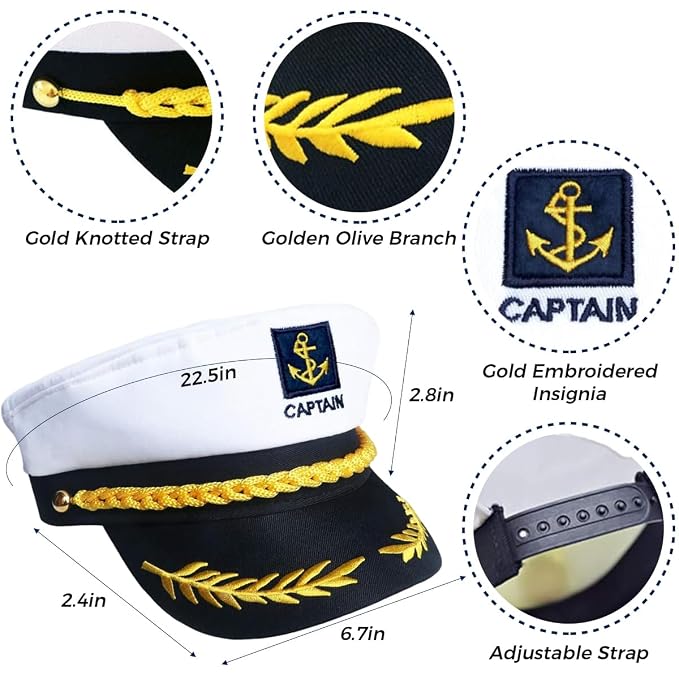 HASTHIP® Captain Cap & Sunglasses Set