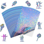 HASTHIP Holographic Sticker Paper for Inkjet and Laser Printers with Adhesive Backing | 20 A4 Waterproof Vinyl Sheets