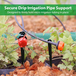 HASTHIP Micro Pipe Drip Holder Support Stakes 200 pcs 4.3 in for Garden and Lawn | UV Resistant Plastic Irrigation Tubing Support