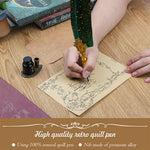 HASTHIP Quill Pen Ink Set for Calligraphy and Writing with 5 Nibs and Wax Seal Kit | Artistic Gift