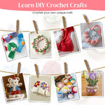 HASTHIP Crochet Kit for Beginners with 130 Pieces and Full Size Hooks | Color Yarn Set