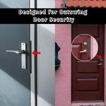HASTHIP Stainless Steel Door Latch Guard for Outswing Door Security featuring 11 in L‑Shape Plate | Black Lock Shield