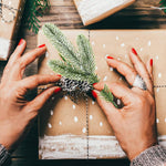 HASTHIP Christmas Tree Ornaments for Home Décor featuring 60pcs 10.24in Snow Dusted Pine Branches