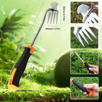HASTHIP Gardening Weeding Tool for Indian Gardens with 13.78 in 4 Claw Design and Ergonomic Handle
