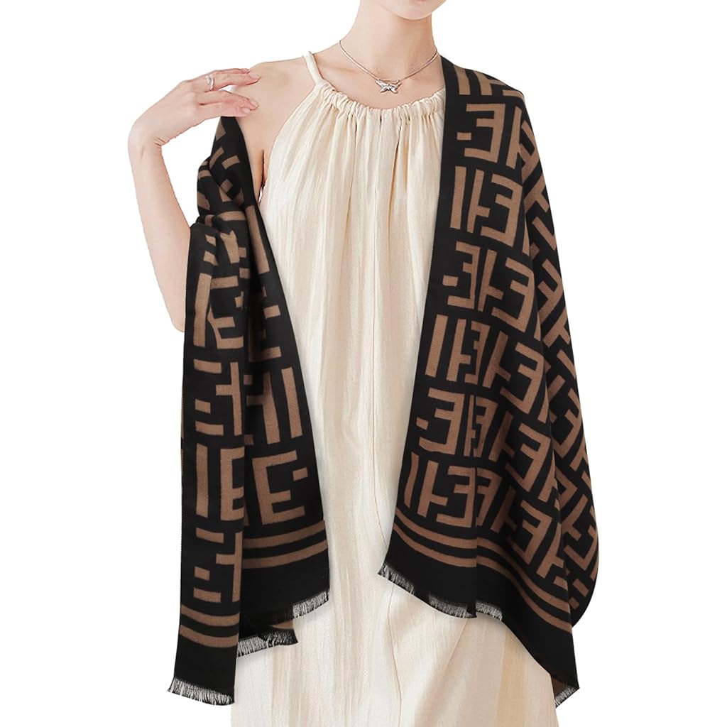 HASTHIP® Chal de mujer estilo bufanda larga abierta, pañuelo ligero elegante para fiesta, boda, otoño e invierno
