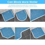 HASTHIP Shower Threshold Water Dam for Bathroom and Kitchen featuring 39 in Silicone Strip | Flexible White Barrier to Prevent Water Leaks