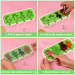 HASTHIP® 2 Pack Silicone Popsicle Molds with Lid, 4-Cavity Mini Popsicle Molds