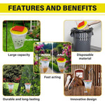 HASTHIP Fly Traps Outdoor 2 Pack for Farms and Backyards with Hanging Catcher Bags | Non Toxic Disposable Fly Killer