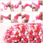 HASTHIP® Origami Stars Papers Pink Origami Paper Strips Pink Origami Paper Star Bouquet Handmade DIY Material Package Wishing Lucky Five-Pointed Star Origami Creative Birthday