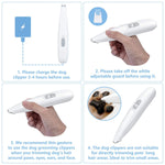 HASTHIP Dog Hair Trimmer for Paws and Face with 2 Speed Low Noise Motor | Cordless Rechargeable Grooming Kit