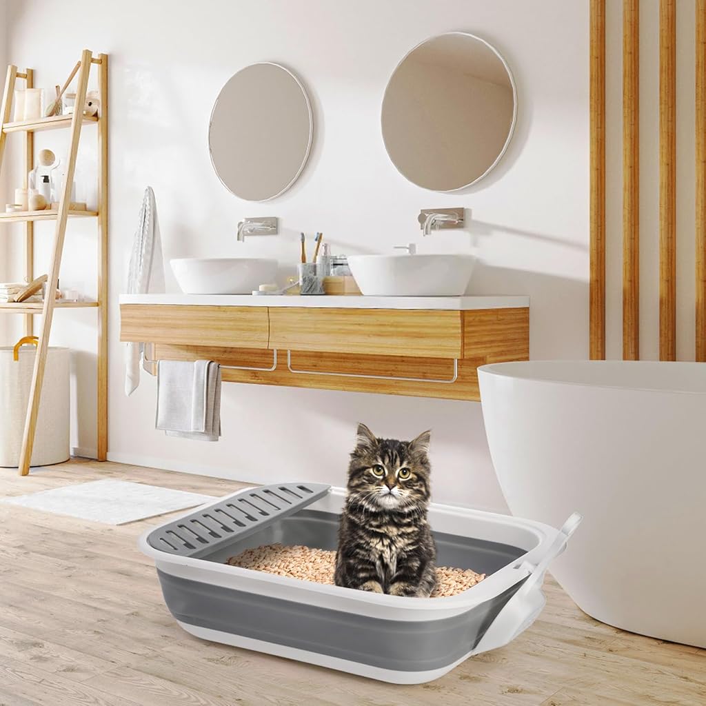 HASTHIP® Collapsible Small Cat Litter Box
