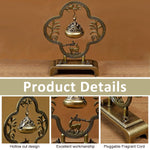 HASTHIP Incense Burner for Yoga and Meditation with Hanging Cone Holder and Alloy Design | Vintage Carved Zen Home Decor
