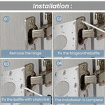 4pcs Cabinet Hinge Repair Plate, Stainless Steel Hinge Repair Kit, Kitchen Cupboard Door Hinge Repair Plate Kit Cabinet Hinge Fixing Plate Bracket Kit with Mounting Screw for Cabinet Door