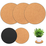 HASTHIP Planter Base for Small Indoor Pots with Anti Slip Pads and 8 in Cork Surface | Protects Furniture from Water Rings