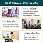 HASTHIP Diamond Painting Art Kit for Home Decor featuring Dreamy Beach Moonlit Night 12x16 in
