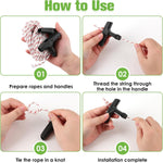 HASTHIP Trimmer Pull Cord for FS120 FS55 FS85 MS180 MS2 with 32.8ft 3.5mm Nylon Rope and 3 T Handles | Easy Installation Replacement Kit