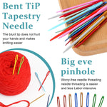 HASTHIP Yarn Needles Set for Knitting and Crochet with 43pcs Tools Featuring Storage Box