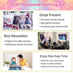 HASTHIP 5D Diamond Painting Kit for Adults with 27.5 x 15.7 in Waterfall Canvas | DIY Home Wall Art