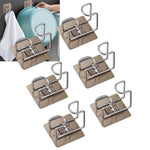 HASTHIP® 2Pcs Wash Basin Hooks, Adhesive Washbasin, Wall Mounted Washbasin Hanger, Metal Robe and Towel Hook, Multifunctional Basin Hanger Siding Hook for Kitchen Bathroom Toilet