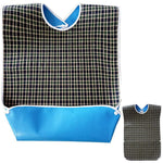HASTHIP Adult Bibs for Elderly with Waterproof PVC Lining 78 x 44cm | Washable Green Dining Protector