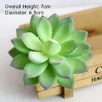 HASTHIP Artificial Plants for Home Decor with 9Pcs PVC Flocked Succulents | Indoor and Outdoor Decorations