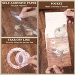 346Pcs Vintage Journal Kit, Journaling Kit Journal Stickers Journal Supplies, Scrapbook Stickers Pack for Art Journaling Bullet Junk Journal Planners, DIY Decoration Paper Craft Kits (Coffee)