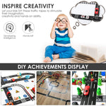 HASTHIP Washi Masking Tape Set for DIY Toy Car Roads with 4 Rolls 5m Each and Traffic Stickers