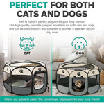 HASTHIP® Foldable Pet Playpen Breathable Indoor Pet Fence Pet Enclosure with Mesh Window for Cat Dog Movable Pet Delivery Room