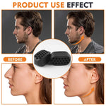 MAYCREATE Jawline Exerciser, jaw exerciser for Women & Men, Jaw Trainer Jawline shaper jaw Workout, Double Chin Reducer, Face Slimmer and Neck Toning, Define Your Jawline (Black, Pack of 2)