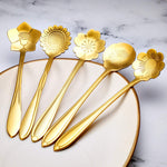 HASTHIP Flower Spoon Coffee Teaspoon Set for Tea and Sugar | 16PCS 410 Stainless Steel 11.9 cm