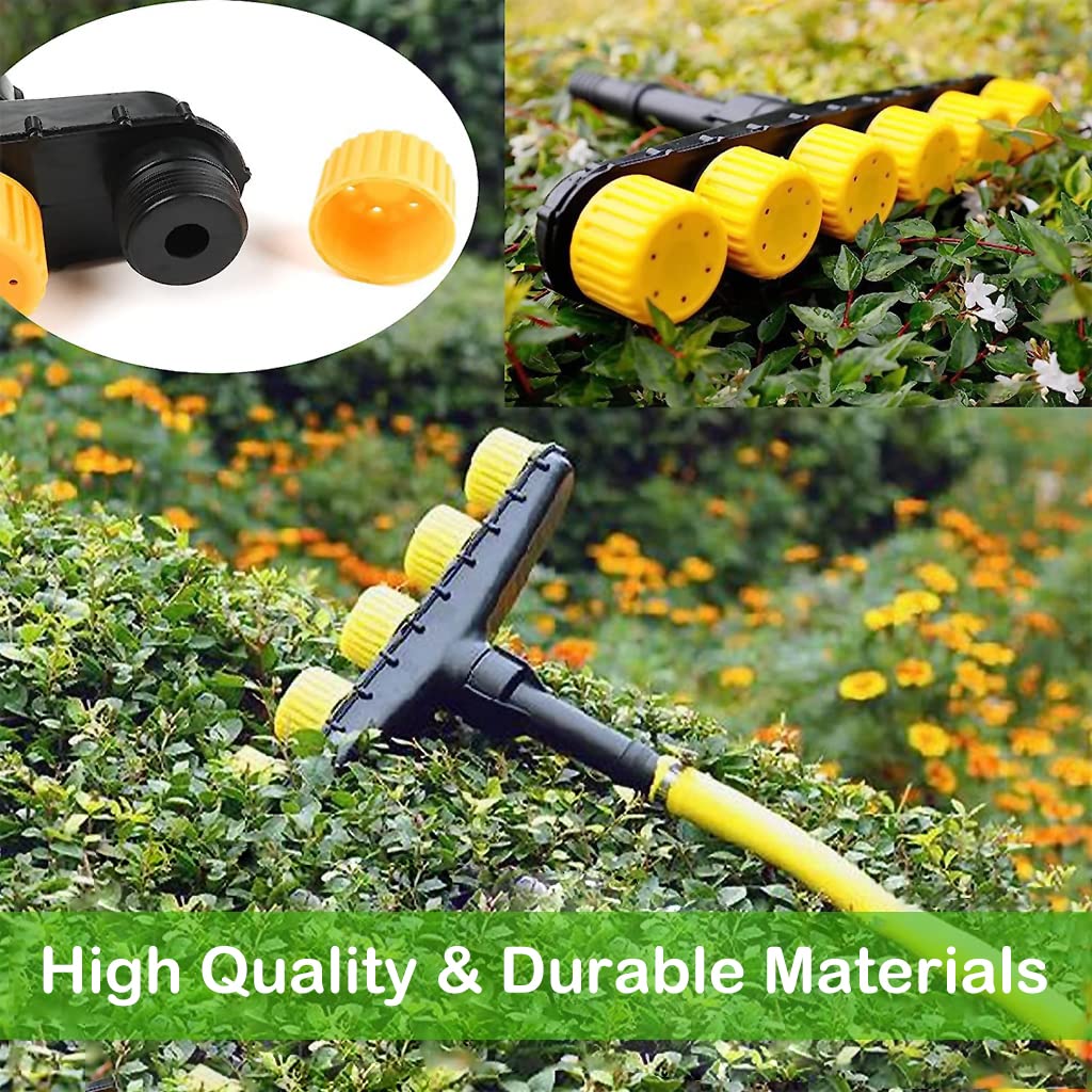 Garden Water Pipe Sprayer 4 Nozzle Irrigation Sprinkler Larger Irrigation Area Garden Sprayer Nozzle with Flow-Adjustment Connector