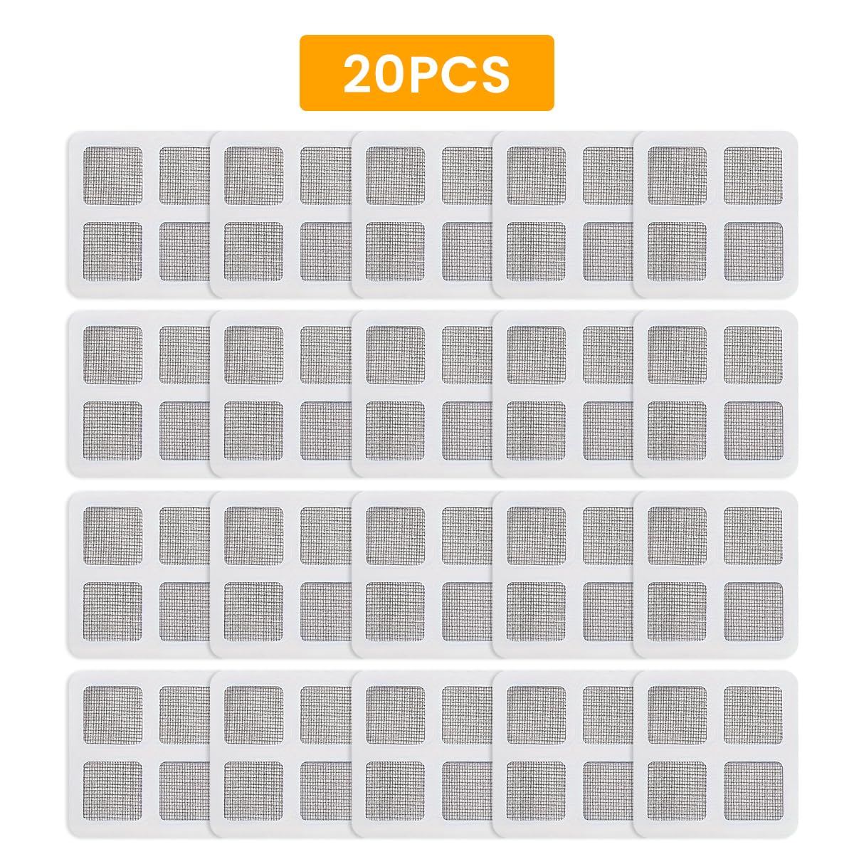 20-Pack Kitchen Sink Strainer - Disposable Shower Drain Cover Hair Catcher Shower Drain Mesh Stickers, Reusable and Versatile Drain Cover for Bathroom Laundry Bathtub Kitchen Sink, 10x10cm